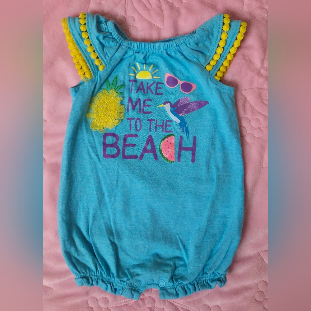 George Blue Beach Tank Top for Kids